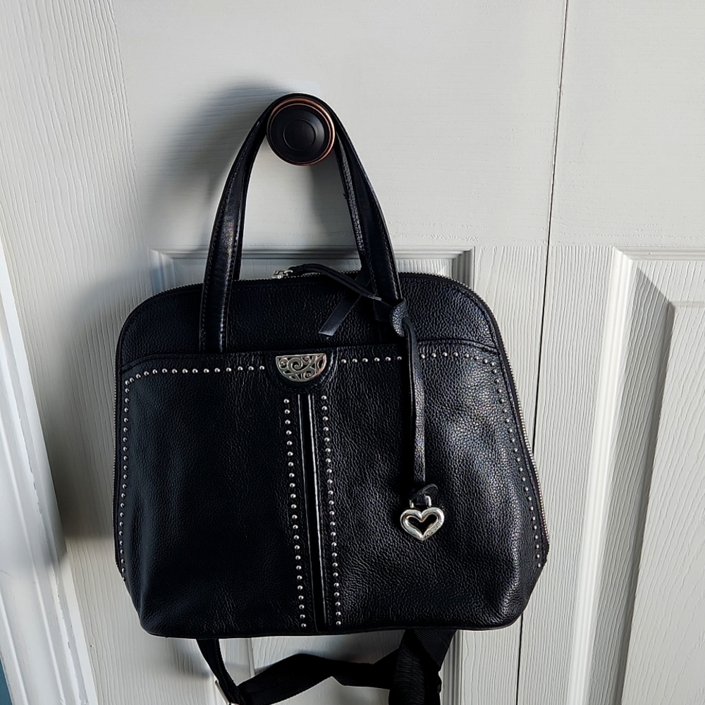 Brighton organizer backpack black leather